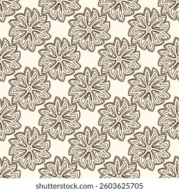 flower pattern illustration decoration simple outline