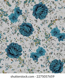 flower pattern illustration for fabric textile 