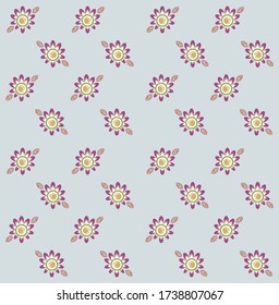 Flower pattern illustration in graphic style.