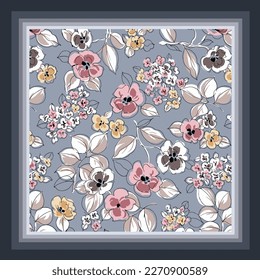flower pattern image for fabric textile and scarf 