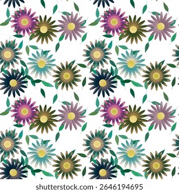 Padrão de flores, padrão de folhas, folhas isoladas, formas vetoriais, fundo floral, vetor de folhas, design floral, padrão de pétalas, vetor de ornamentos, buquê de flores, plano de fundo padrão