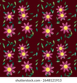 Flower pattern, leaf seamless, floral vector, flowers vector, ornament vector, leaf silhouette, leaf isolated, ornamental pattern, leaf vector, seamless wallpaper, floral pattern