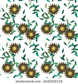 Flower pattern, leaf seamless, petals pattern, seamless texture, pattern design, flowers bouquet, vector shapes, vector flowers, leaf pattern, flowers spring, vector background