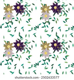 Flower pattern, leaf silhouette, leafs vector, pattern design, leaf pattern, flowers background, flowers bouquet, background summer, floral seamless pattern, seamless background