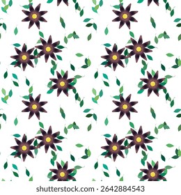 Flower pattern, leaf silhouette, seamless wallpaper, nature backgrounds, flowers vector, background pattern, vector design, floral pattern, leaf pattern, floral background, petals background