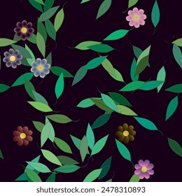 Patrón de flores, patrón de hojas, textura de hojas, Vectores de flores, fondo floral, diseño floral, fondo de hojas, verano de fondo, patrones florales, fondo de patrón, flores aisladas