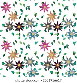 Patrón de flores, textura de la hoja, patrón de Vector, fondo de flores, Vector de fondo, flores de Vector, silueta de la hoja, ornamentos de Vector, patrón ornamental, fondos de la naturaleza