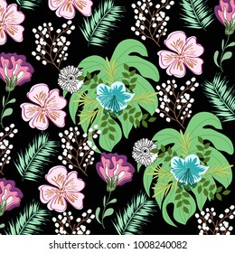 Flower pattern leaf tropical and nature