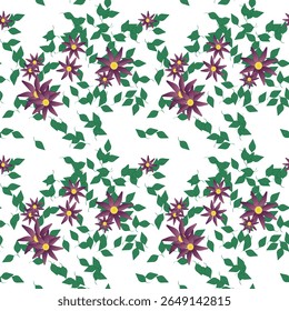 Flower pattern, leaf vector, background design, leaf seamless, floral vector, floral design, nature backgrounds, seamless pattern vector, flower background, petals pattern, flowers watercolor