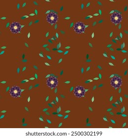 Patrón de flores, fondo de hojas, patrón floral sin fisuras, acuarela de flores, Vector sin fisuras, fondos de la naturaleza, textura sin fisuras, patrón ornamental, fondo sin fisuras