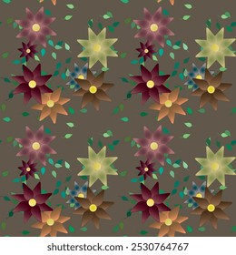 Padrão de flores, plano de fundo de folhas, padrão de fundo, flores vetoriais, papel de parede sem costura, vetor floral, vetor abstrato, buquê de flores, design de padrão, fundo de flores, flores primavera