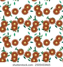 Flower pattern, leafs pattern, flowers isolated, vector pattern, seamless patterns, petals background, floral background, flowers vector, leafs vector, leaf background, leaf silhouette