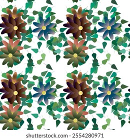 Flower pattern, leafs pattern, seamless vector, background design, backgrounds nature, petals background, floral pattern, pattern background, vector abstract, leaf shape, flowers isolated