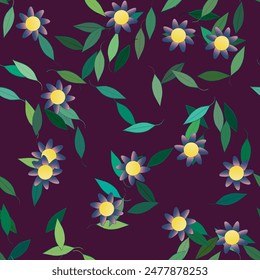 Patrón de flores, patrón de hojas, Fondo de pantalla sin costuras, acuarela de flores, verano de fondo, Vector floral, fondo de pétalos, abstracto de Vector, diseño de fondo, patrón de ornamento