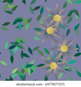 Flower pattern, leafs vector, nature backgrounds, seamless wallpaper, ornament pattern, floral background, leaf silhouette, flowers spring, petals pattern, background summer