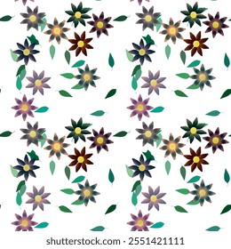 Flower pattern, leafs pattern, vector shapes, floral design, flowers bouquet, vector backgrounds, flowers background, pattern background, background texture, seamless wallpaper