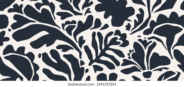 flower pattern, leaves pattern, geometric pattern,  abstract pattern. vector illustration