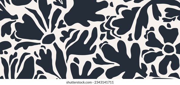 flower pattern, leaves pattern, geometric pattern,  abstract pattern. vector illustration