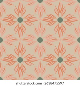 Flower pattern, leaves pattern, geometric abstract seamless pattern. vector illustration tropical flower and leaf seamless pattern for summer fashion, beach prints,hawaiian designs wallpaper,gift.