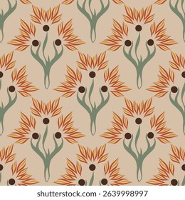 Flower pattern, leaves pattern, geometric abstract seamless pattern. vector illustration tropical flower and leaf seamless pattern for summer fashion, beach prints,hawaiian designs wallpaper,gift.