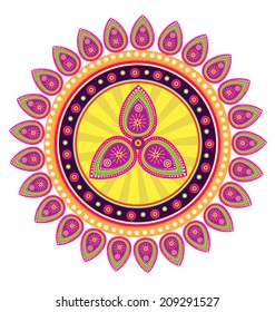 Flower pattern mandala (vector)