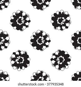 flower pattern monochrom