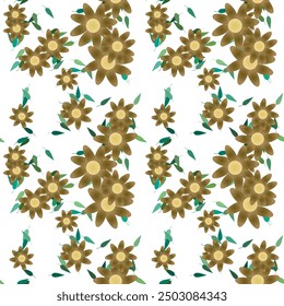 Patrón de flores, fondos de la naturaleza, patrón de ornamento, flores de Vector, flores de primavera, diseño floral, hojas de fondo, silueta de la hoja, patrón de Vector, fondo de Vector, hoja aislada