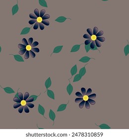 Patrón de flores, fondos de la naturaleza, Vector de patrón, patrón ornamental, fondo floral, fondo abstracto, Vector de flores, patrón de fondo, textura sin costuras, Vector de hojas