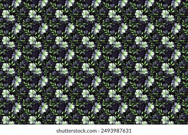 Ein Blumenmuster auf einem Hintergrund für Textilien, bunte Vektorgrafik Design 