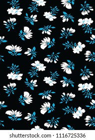 flower pattern on black background