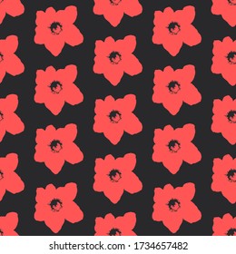 flower pattern on black background