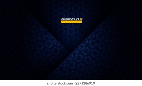 Blumenmuster auf dunkelblauem Hintergrund, abstrakte Design-Banner-Vorlage für Luxus-Design, Bildschirmhintergrund für Bilder auf Website, Bühne, Karte