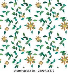 Patrón de flores, patrón de ornamento, Vector de arte, Vector de hojas, Vector floral, diseño de patrones, patrones sin costuras, diseño de fondo, ramo de flores, Vector de flores, acuarela de flores