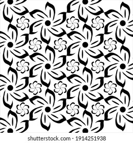 Flower pattern ornament with color black and white. Suitable for wall, cover, flayer, banner, and all other business.