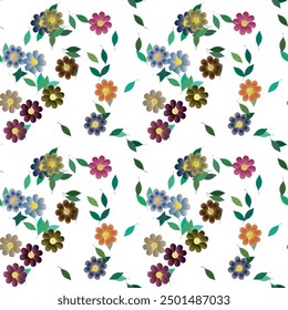 Patrón de flores, Vector de adorno, primavera de flores, ramo de flores, patrón de hojas, patrón floral sin fisuras, fondo abstracto, Vector floral, Vector sin fisuras, flores de Vector, fondos de la naturaleza