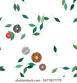 Patrón de flores, adornos Vector, fondos de la naturaleza, fondo abstracto, Formas de Vector, textura sin fisuras, diseño de patrones, hojas aisladas, Vector floral, patrón de pétalos, silueta de la hoja