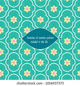 Flower Pattern, Pastel Geometry