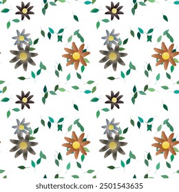 Patrón de flores, patrón de pétalos, diseño de Vector, adornos Vector, Vector flores, Vector abstracto, fondo de hojas, fondo de flores, hojas aisladas, diseño floral, primavera de flores