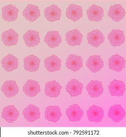 Flower pattern: pink buds of roses on a light peach background, beautiful spring pattern.