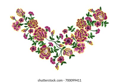 Flower pattern ready for print... Vector art on white background