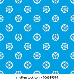 Flower pattern repeat seamless in blue color for any design. Vector geometric illustration