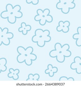 Flower pattern, retro vector background with flowers for social media posts, banner, card design, etc.