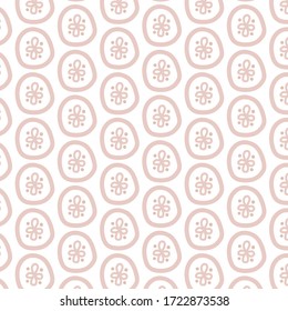 Flower pattern. Round element. Abstract background.