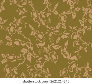 flower pattern screen print batik print