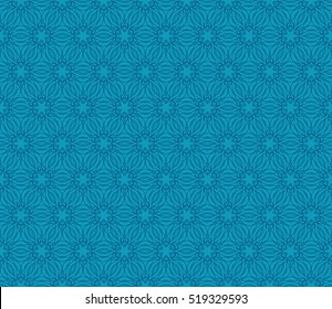 flower pattern. Seamless pattern. Arabesque. vector illustration. blue color. for design, invitation wedding, valentine's, background, wallpaper