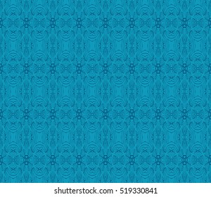 flower pattern. Seamless pattern. Arabesque. vector illustration. blue color. for design, invitation wedding, valentine's, background, wallpaper