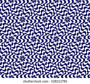 flower pattern. Seamless pattern. Arabesque. vector illustration. blue color. for design, invitation wedding, valentine's, background, wallpaper