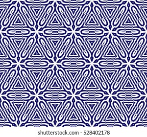 flower pattern. Seamless pattern. Arabesque. vector illustration. blue color. for design, invitation wedding, valentine's, background, wallpaper