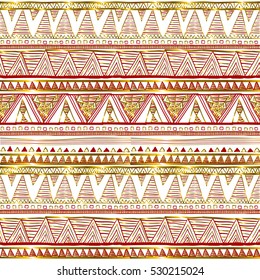 flower pattern. Seamless. Arabesque. vector illustration. red, gold color. for invitation, background, wallpaper. Ethnic seamless art