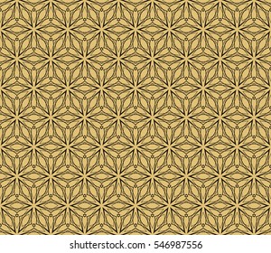 flower pattern. Seamless. Arabesque. vector illustration. gold, black color. for invitation wedding, valentine's, background, wallpaper